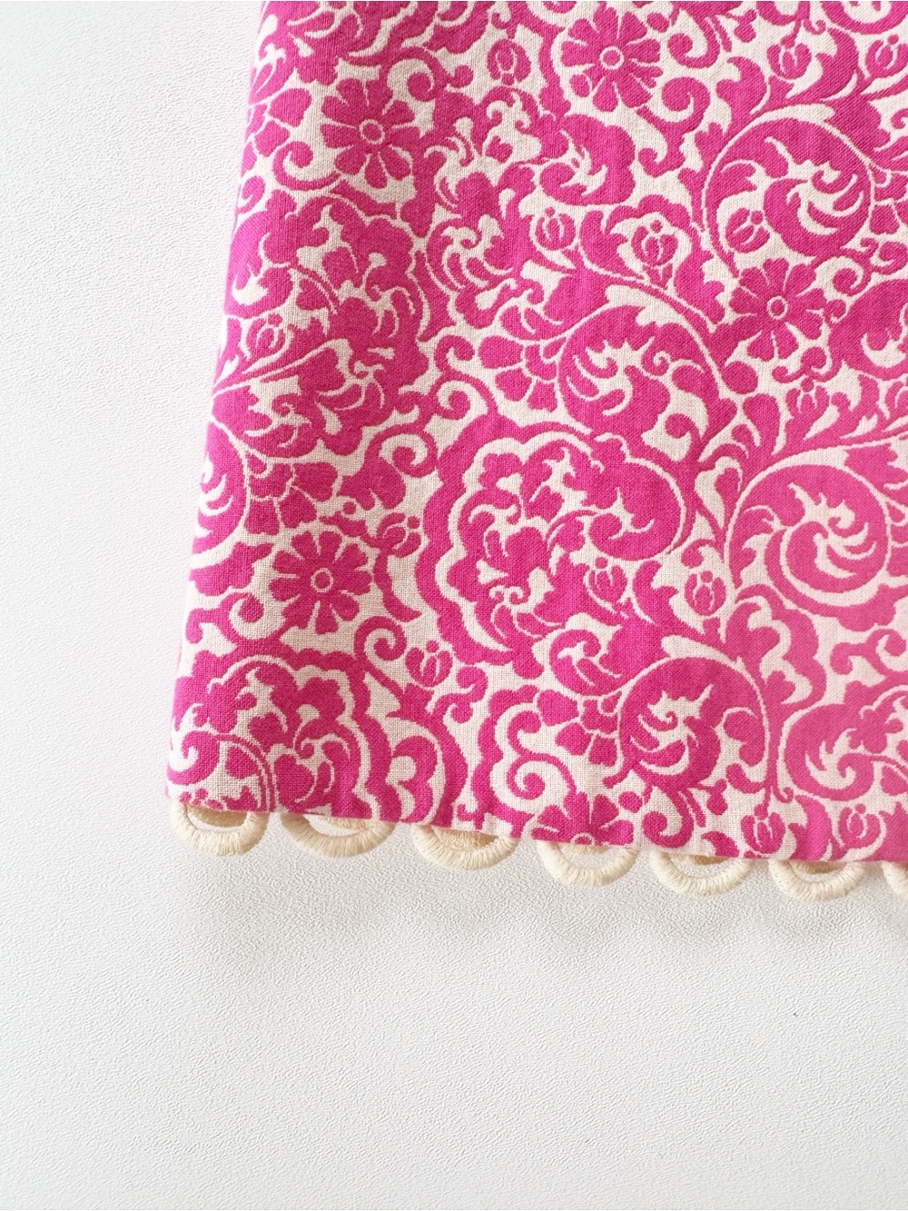 Lilly Pulitzer Pink Damask Classic Vintage Shift Dress with Scalloped Loop Hem - Picture 7 of 10